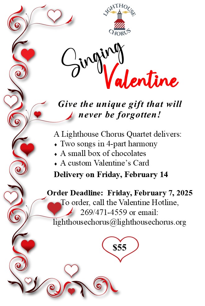 Singing Valentine Flyer 2025